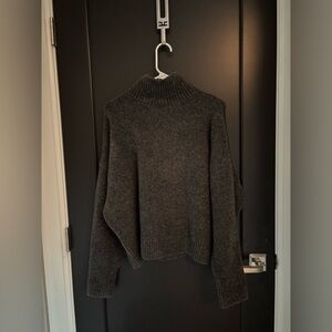 Zara Charcoal Turtleneck Sweater